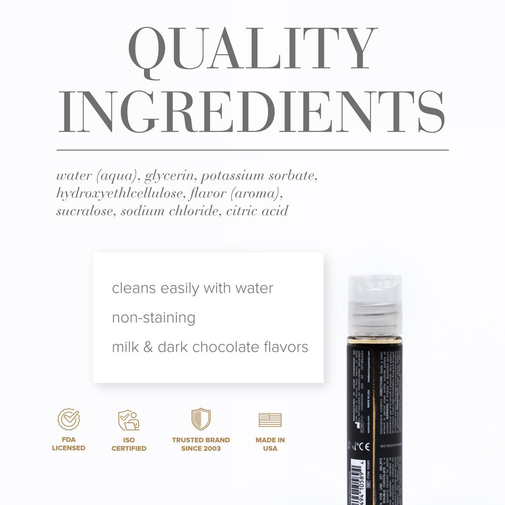 JO Gelato Decadent Double Chocolate Lubricant 30 mL Flavoured