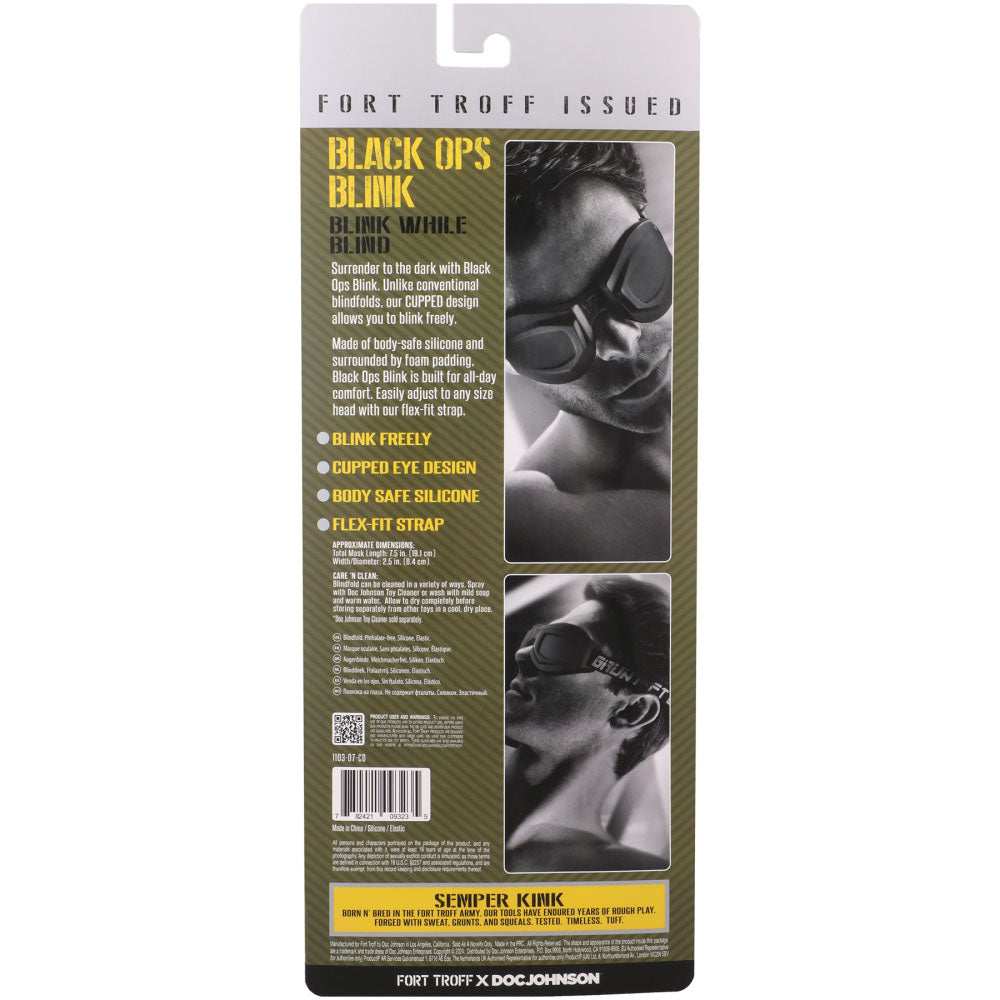 Fort Troff Black Ops Blink Black Eye Mask Restraint