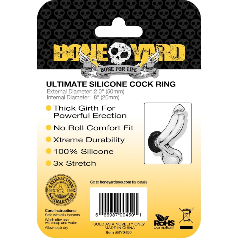 Ultimate Silicone Cock Ring Black - Naughty by Nature Adult Store