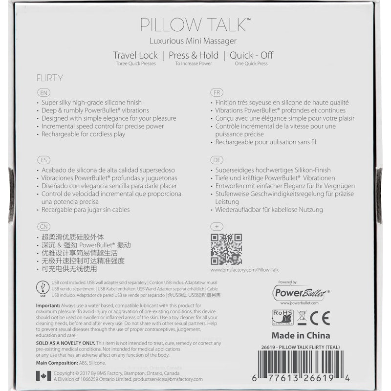 Pillow Talk Flirty Pink - Naughty by Nature Adult Store