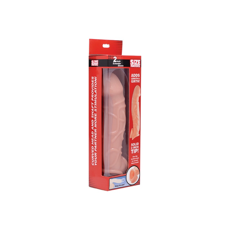 2in Extender Sleeve Flesh - Naughty by Nature Adult Store