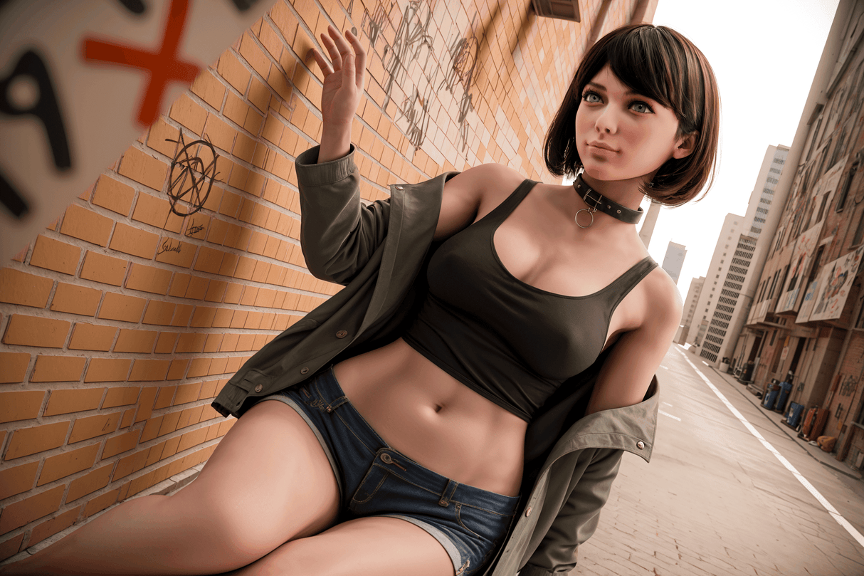 151cm/4ft11 Chubby F - cup Silicone Head Sex Doll - Sex doll