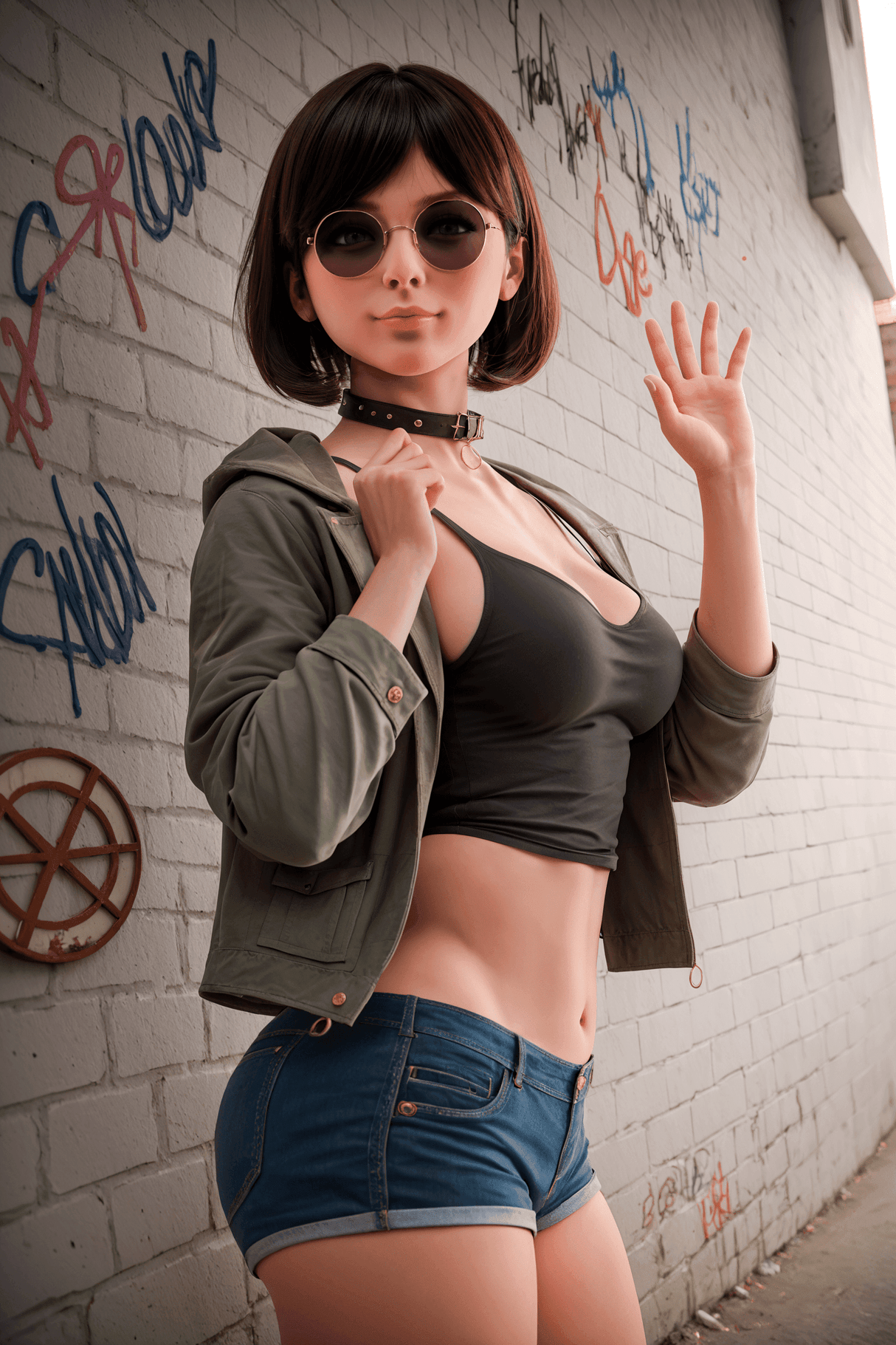 151cm/4ft11 Chubby F - cup Silicone Head Sex Doll - Sex doll