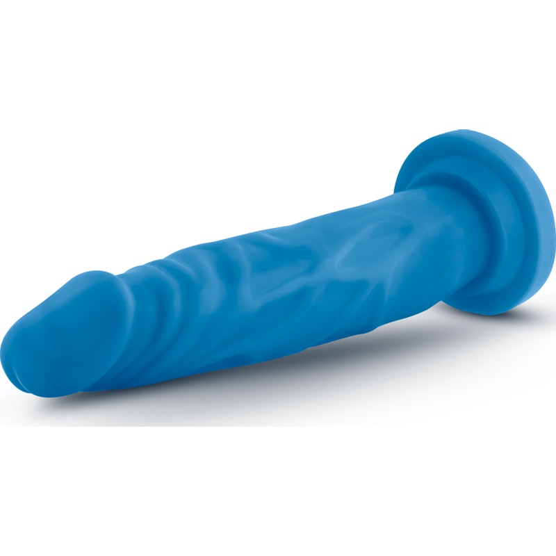 Neo Dual Density Cock 7.5in Neon Blue - Naughty by Nature Adult Store