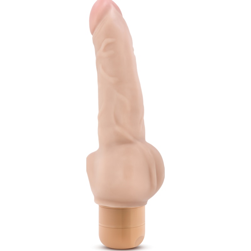 Dr Skin Cock Vibe 12 8in Vibrating Cock Beige - Naughty by Nature Adult Store