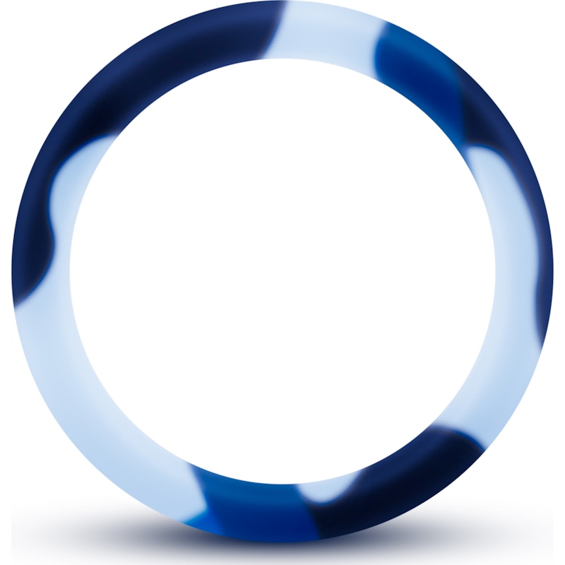 Performance Silicone Camo Cock Ring Blue Camoflauge - Naughty by Nature Adult Store
