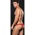 Microfibre Low Rise Zip Thong Red - Naughty by Nature Adult Store