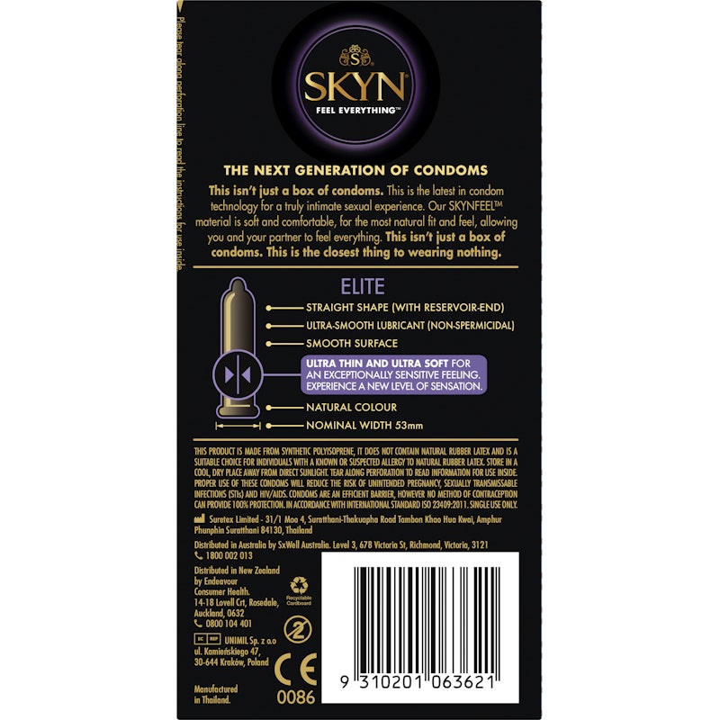SKYN Elite Condoms 6 - Naughty by Nature Adult Store