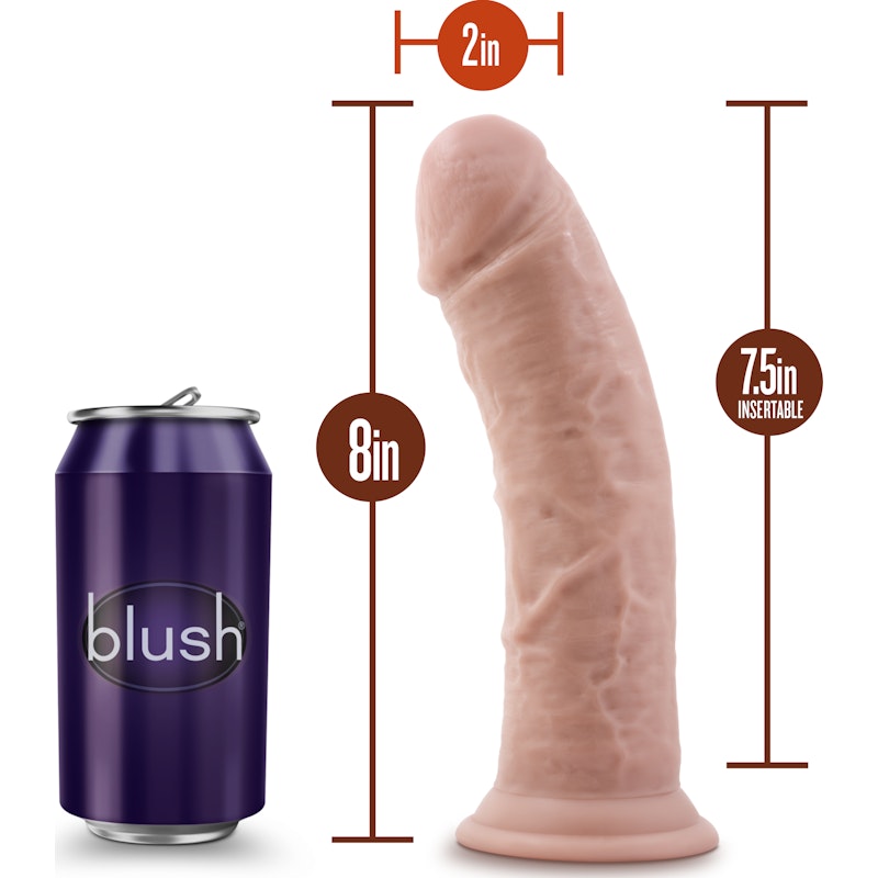 Dr Skin 8in Cock With Suction Cup Vanilla - Naughty by Nature Adult Store