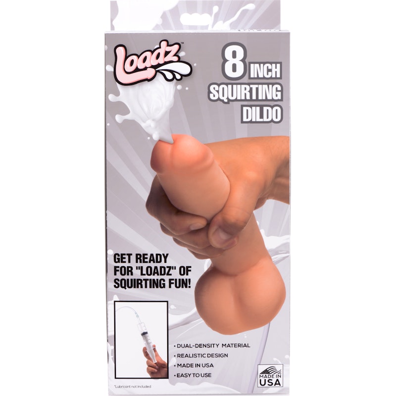 Squirting Dildo 8in with Syringe - Naughty by Nature Adult Store