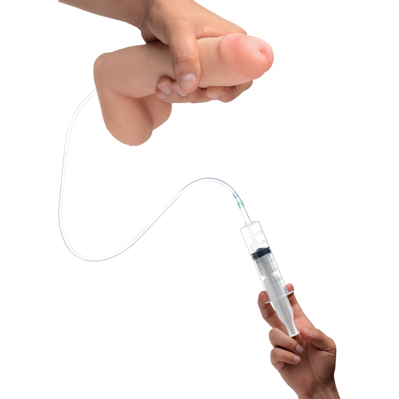 Squirting Dildo 8in with Syringe - Naughty by Nature Adult Store