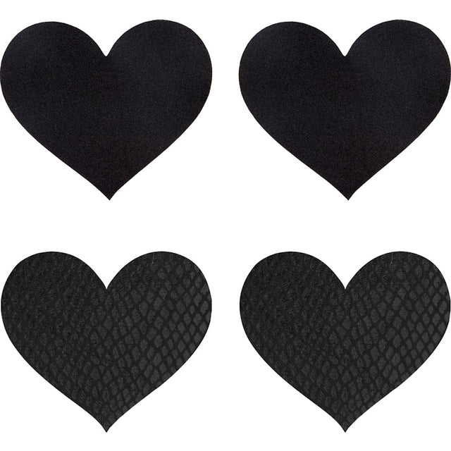 Classic Black Hearts Pasties - Naughty by Nature Adult Store