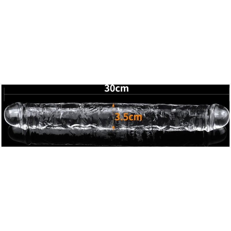 Clear Double Dildo 12in - Naughty by Nature Adult Store