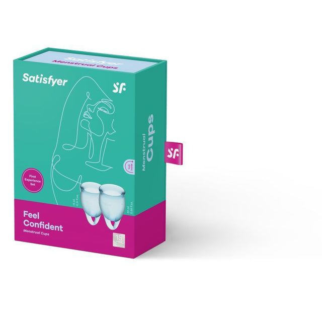 Feel Confident Menstrual Cup Light Blue 2pcs - Naughty by Nature Adult Store