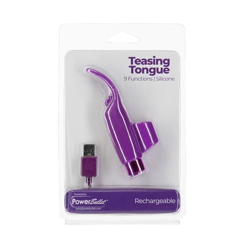 Power Bullet Teasing Tongue w Rechargeable Bullet Purple