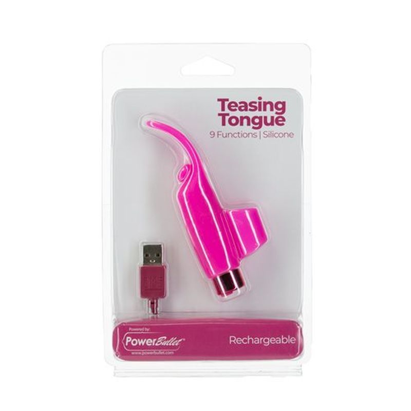 Power Bullet Teasing Tongue w Rechargeable Bullet Pink