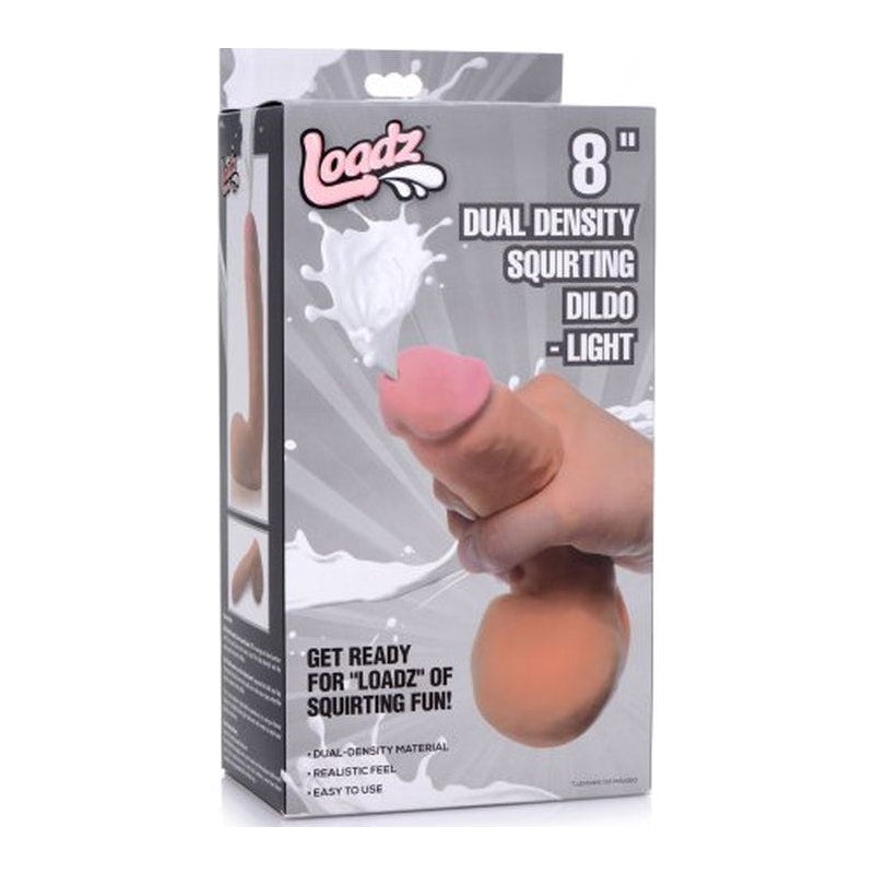8in Dual Density Squirting Dildo w Balls Reservoir - Naughty by Nature Adult Store