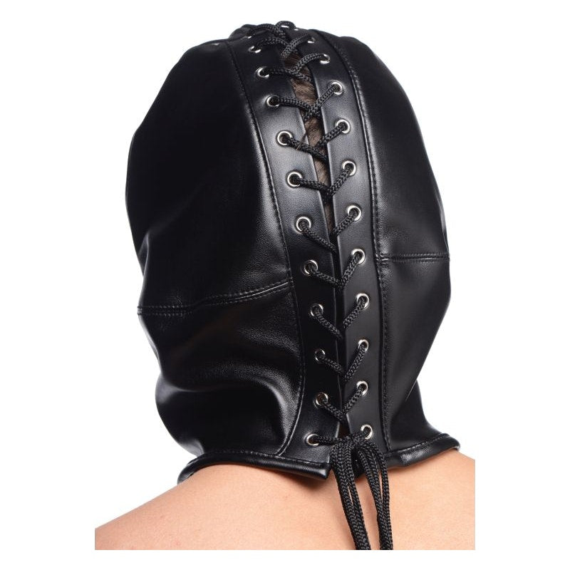 Zip Front Bondage Hood Black - Naughty by Nature Adult Store