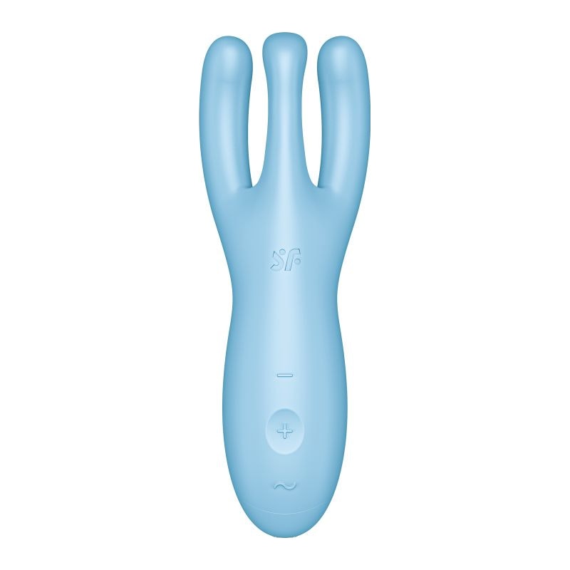 Satisfyer Threesome 4 Connect App Layon Vibrator Blue - Naughty by Nature Adult Store
