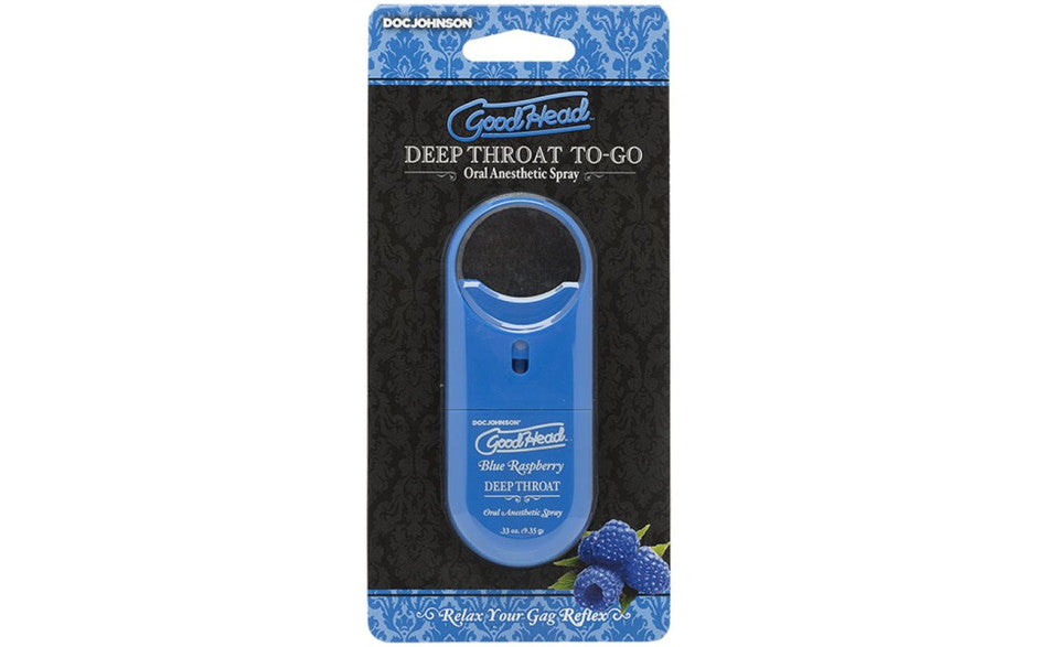 GoodHead To-Go Deep Throat Spray Blue Raspberry 9ml - Naughty by Nature Adult Store