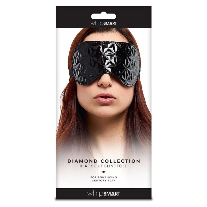 Whip Smart Diamond Blindfold Black
