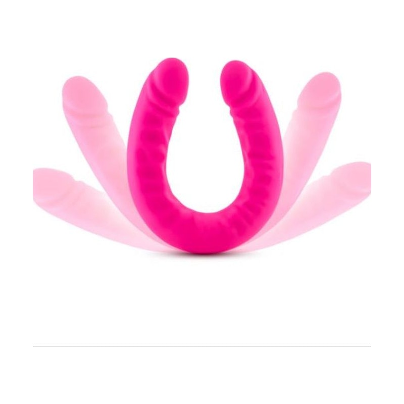 Ruse Silicone Slim 18in Hot Pink Double Dong - Naughty by Nature Adult Store