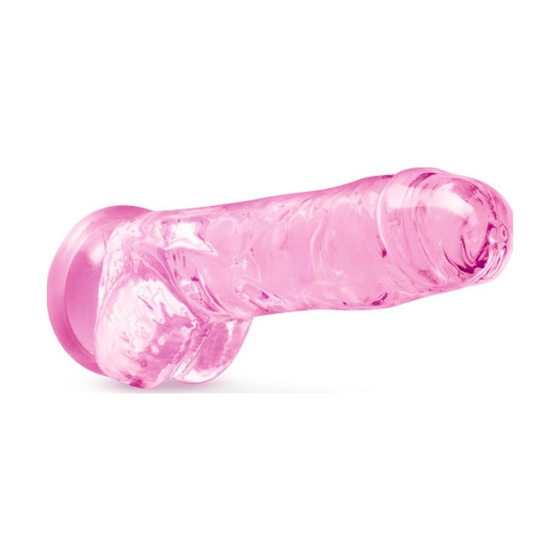 Naturally Yours 8" Crystaline Dildo Rose - Naughty by Nature Adult Store