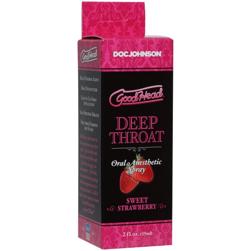 GoodHead Deep Throat Spray – Strawberry Desensitizer & Gag Suppressant