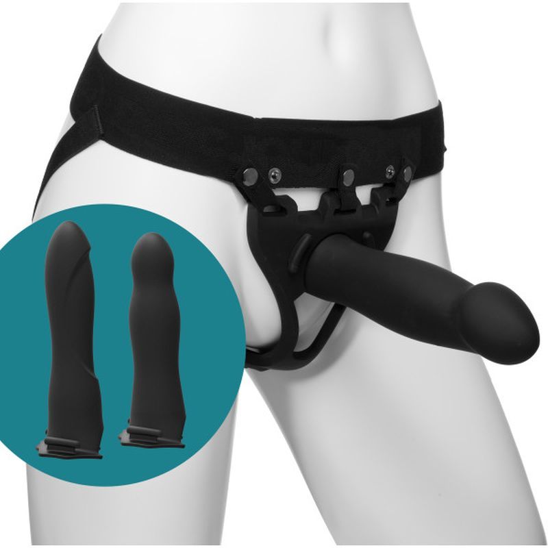 Be Ready 4 Pc - 7in, 7.5in, 8in Hollow Silicone Strap-On Set