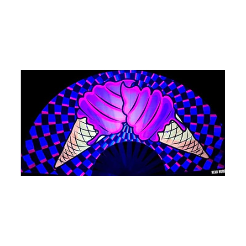 Ice Scream You Scream Blacklight Folding Fan - Naughty by Nature Adult Store