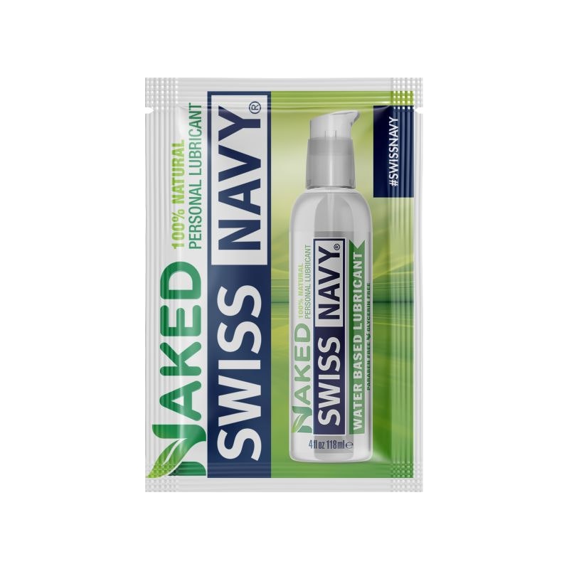 Swiss Navy Naked All Natural Water Based Lubricant 5ml Sachets (100 Pc) - Naughty by Nature Adult Store