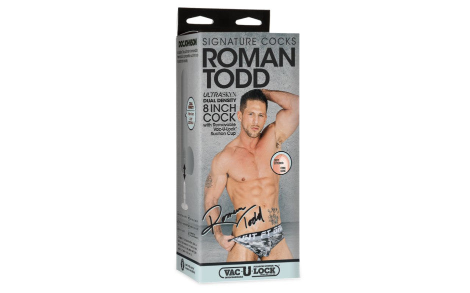 Roman Todd 8in Ultraskyn Cock w Removable Vac-U-Lock Suction Cup Vanilla - Naughty by Nature Adult Store