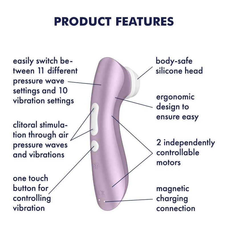Satisfyer Pro 2+ G2 Clitoral Stimulator Violet - Naughty by Nature Adult Store