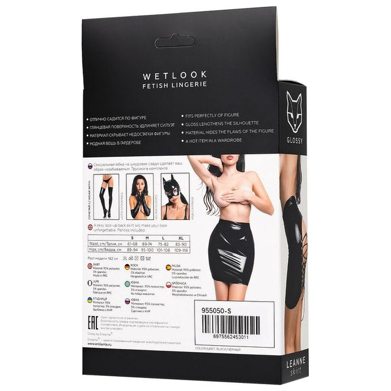 Glossy Leanne Mini Skirt - Naughty by Nature Adult Store