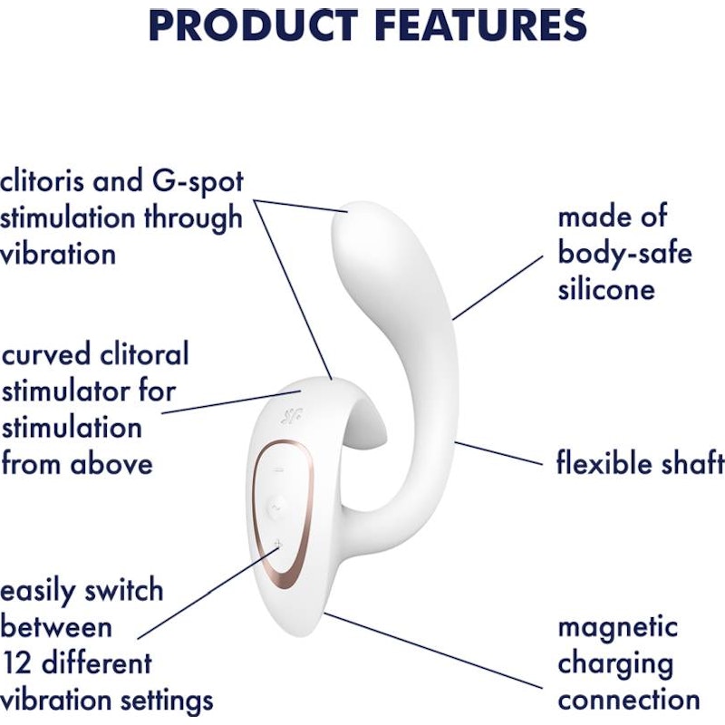 Satisfyer G for Goddess 1 Rabbit Vibrator White - Naughty by Nature Adult Store