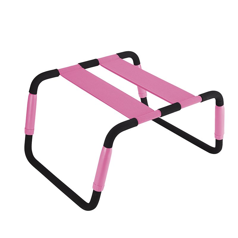 Sex Chair Adjustable Height Pink PU Seat