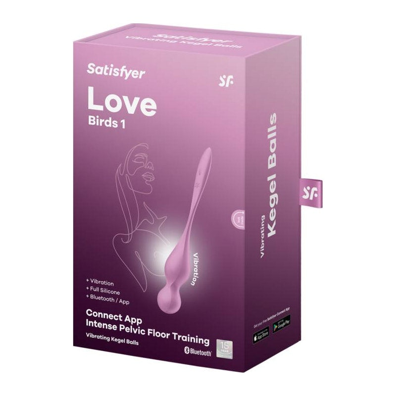 Satisfyer Love Birds 1 Kegel Pelvic Floor Trainer w Connect App Pink - Naughty by Nature Adult Store