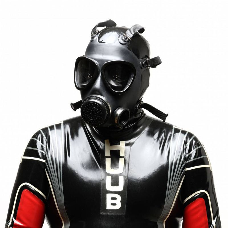 Military Adjustable Strap Rubber Gas Mask