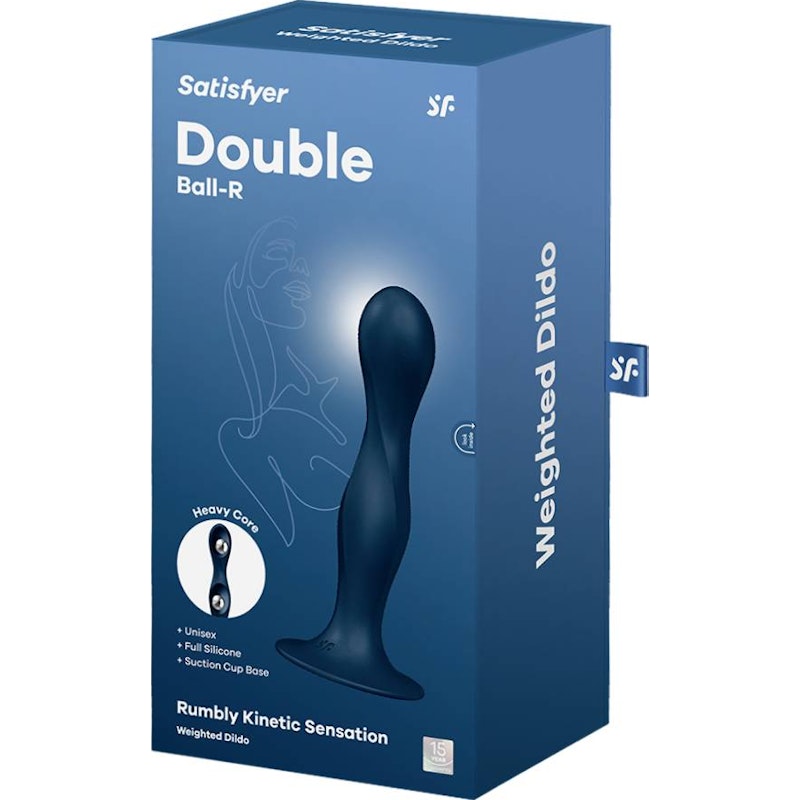 Satisfyer Double Ball-R Dildo Blue - Naughty by Nature Adult Store
