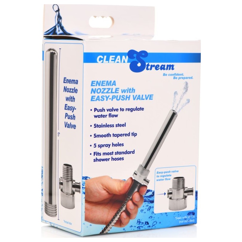 Enema Nozzle With Push Valve - Naughty by Nature Adult Store