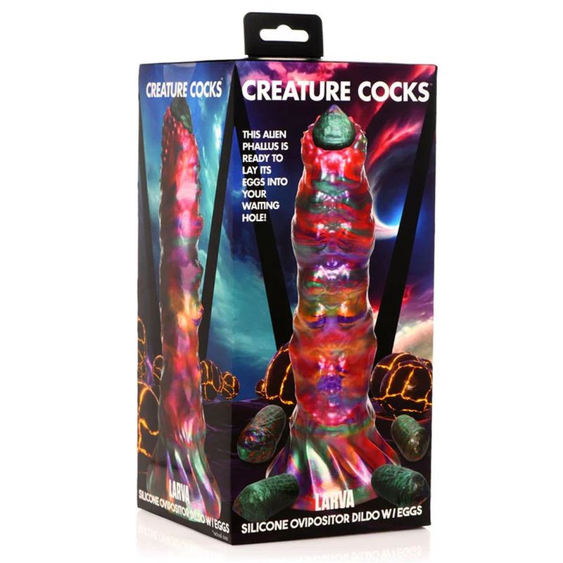 Larva Silicone Ovipositor Dildo w/ Eggs