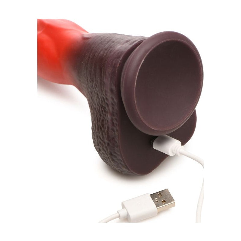 Ramming Hound Thrusting & Vibrating Silicone Dildo