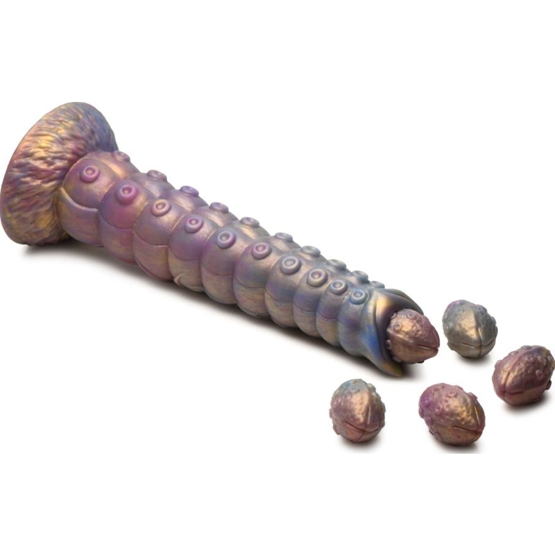 Deep Invader Tentacle Ovipositor Silicone Dildo with Eggs - Naughty by Nature Adult Store