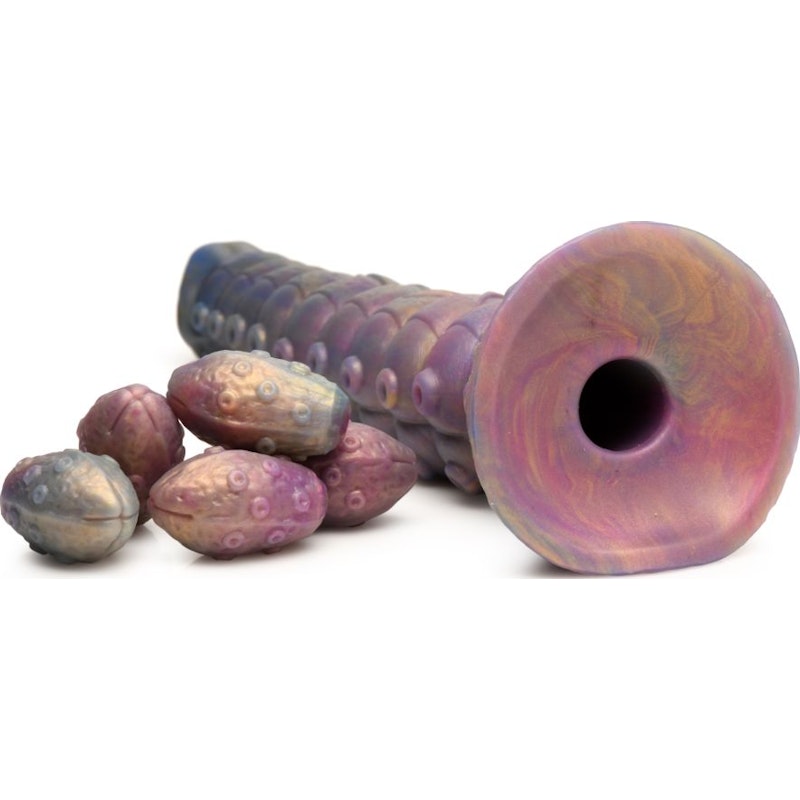 Deep Invader Tentacle Ovipositor Silicone Dildo with Eggs - Naughty by Nature Adult Store