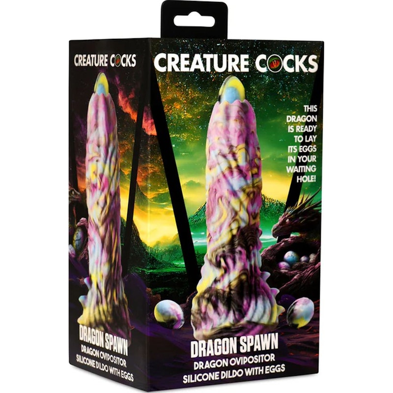 Dragon Spawn Dragon Ovipositor Silicone Dildo with Eggs - Naughty by Nature Adult Store