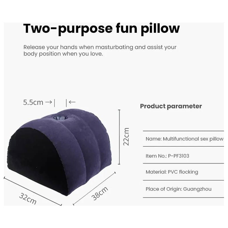 Inflatable Sex Positioning Half Dome Cushion with Toy Holder - Naughty by Nature Adult Store