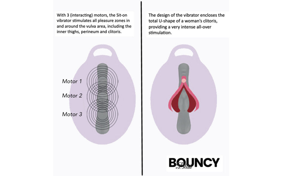 Bouncy Bliss Classic Inflatable Sit-On Vibrator - Naughty by Nature Adult Store