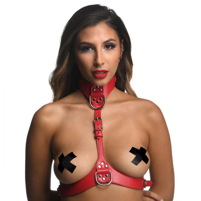 Red Female Chest Harness M/L