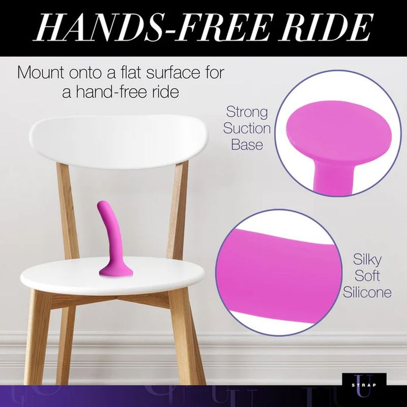 Pink Silicone Strap-On Dildo Small