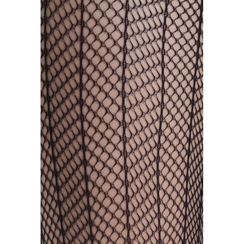 Sensual Arrow Mesh Tights Black